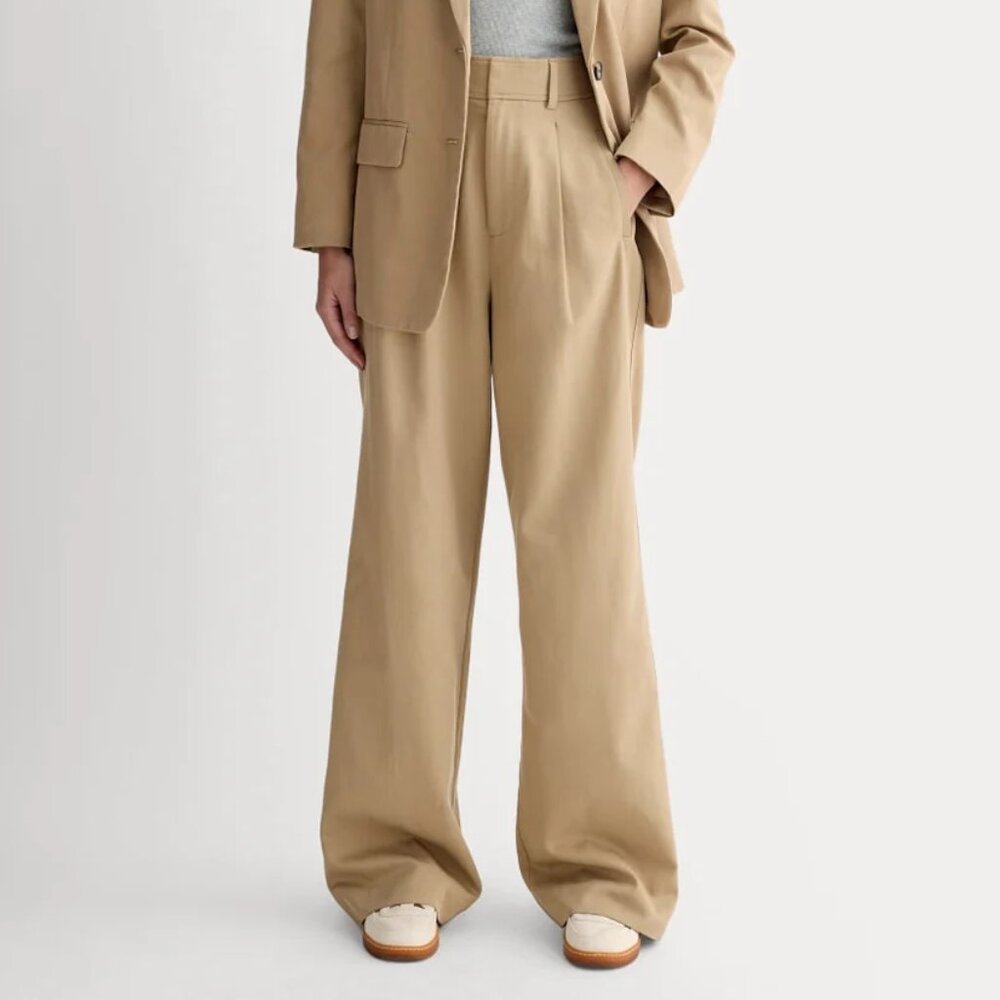 Everlane The Way-High Drape Pant in Ash Brown, Size 0S, New with Tag
